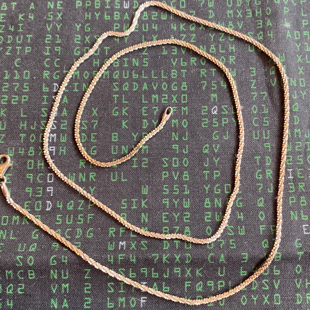 BEAUTIFUL Vintage Sterling Silver Rope Chain. 24”